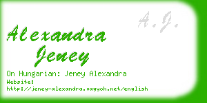 alexandra jeney business card
